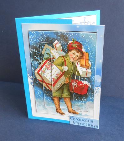 Vintage Christmas Shopping A6 by Fran Turner