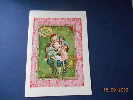 Selaction of Four Vintage Santa Toppers by Fran Turner