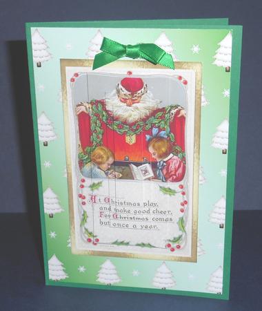 Cute Christmas Trees Metallic Backgrounds Kit by Fran Turner