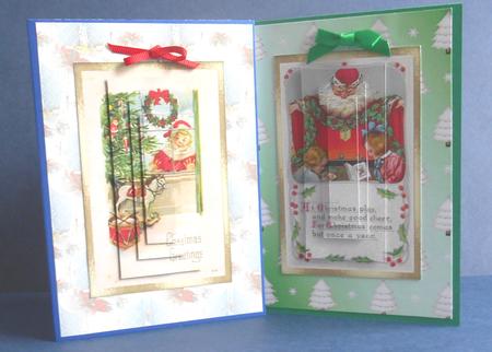2 Vintage Santa Toppers 7 by Fran Turner