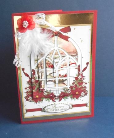 Christmas Snowy Scene Through the Window 5 Languages Pyramid by Fran Turner