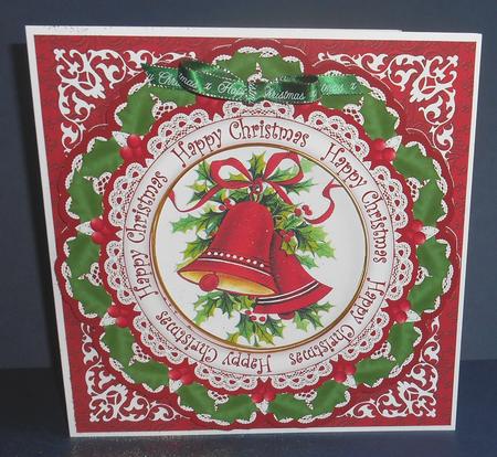 Cbells Happy Christmas 8in Doily Shaker Cf Mini Kit by Fran Turner