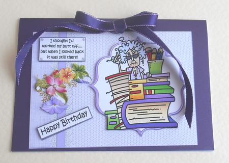 Stella Worked Hard Retirement/birthday Quick Card by Fran Turner