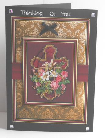 Cross & Flowers Quick Card by Fran Turner
