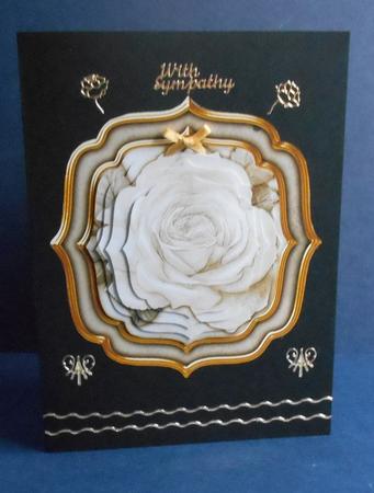 Double Curve Frame Pyramage Topper Retro Rose by Fran Turner
