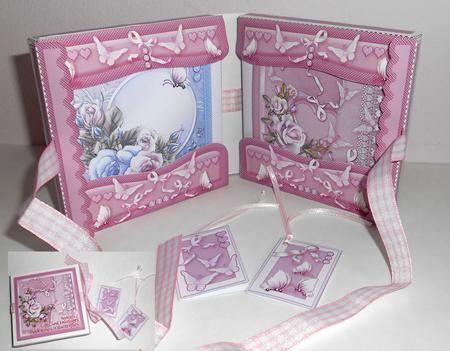 Stationery Gift Set - Pink Roses and Butterflies Bumper Kit by Fran Turner