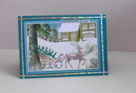 A5 Christmas Snow Scenes - Use with Cute Companion Stamps! by Fran Turner