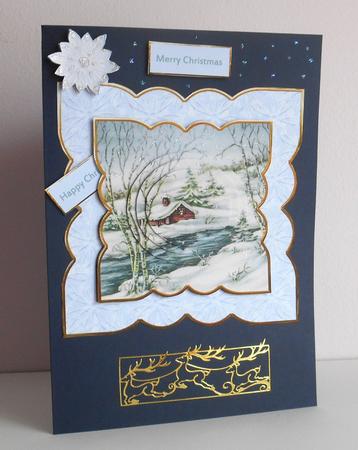 House Across the River Card with Stackers by Fran Turner