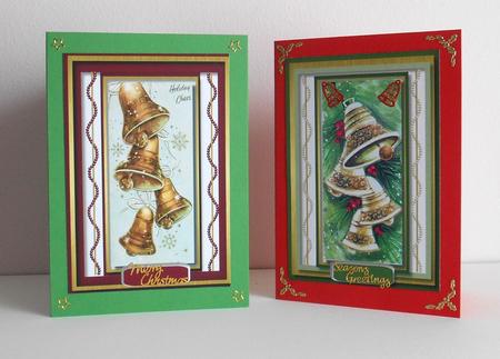 Two Lovely Card Toppers with Lovely Bells by Fran Turner