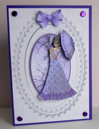Oval Lace Card Fronts Kit - 12 in Total by Fran Turner