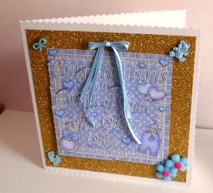 New Baby Shell Edged Corner Side Stacker by Fran Turner