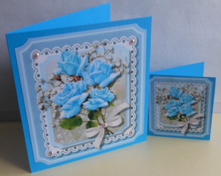Lovely Blue Shaped Card 2 by Fran Turner
