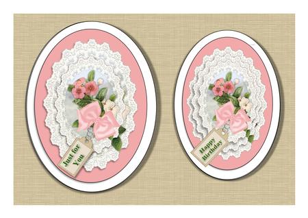 Pink and White Periwinkle Toppers by Frances Dent