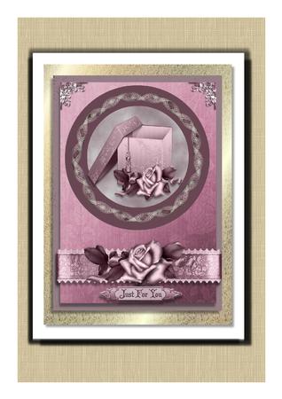 Dusky Roses Card Front with Decoupage by Frances Dent