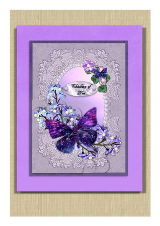 Lavender Lace and Pearls by Frances Dent