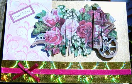 Wheelbarrow of Roses by Frances Dent