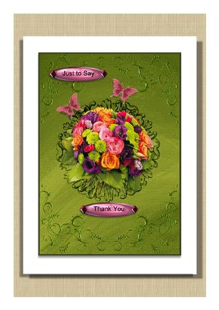 Lovely Mixed Bouquet with Butterflies by Frances Dent