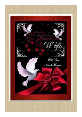 White Doves - Wife - Valentines by Frances Dent