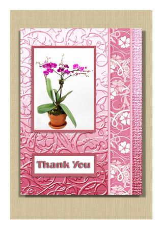 Pink Swirls and Flowers Embossed with Border by Frances Dent