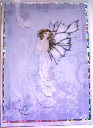 Fairy with Flowers and Butterfly 2 by Frances Dent