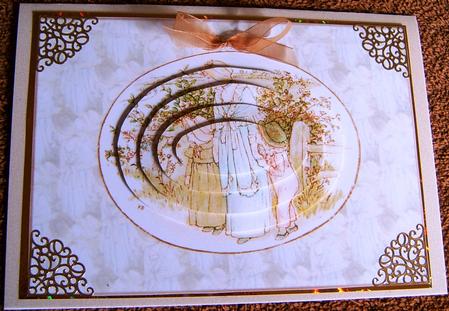 A Walk in the Country Card Front with Pyramid by Frances Dent