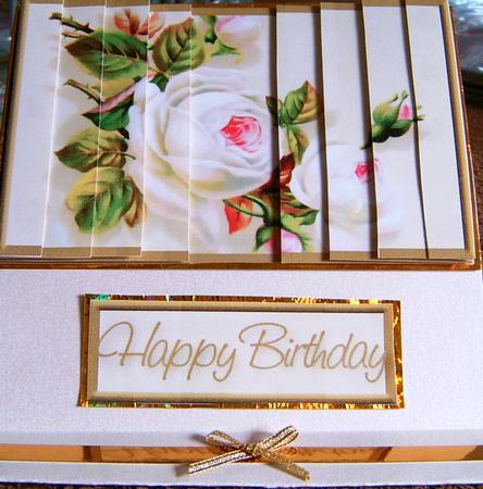 Cream Roses Side Stacker by Frances Dent