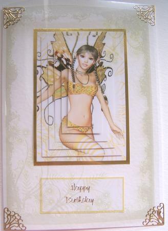 Beautiful Flutterby Fairy 3D Pyramid Sheet by Frances Dent