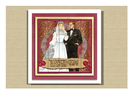 Happy Couple Love Definition One Edge Side Stacker by Frances Dent