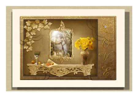 Love and Diamonds Quadro Triple Scallop Stacker by Frances Dent