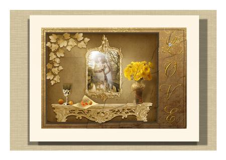 Golden Love Wavy Corner Stacker by Frances Dent