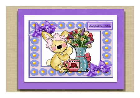 Bunny with Flowers by Frances Dent
