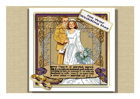 Gi Bride Couple Marry Definition Spiral Edge Stacker by Frances Dent
