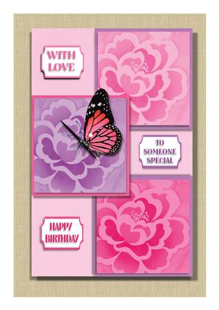 Bright Shades Oriental Bold Flowers Backing Papers by Frances Dent