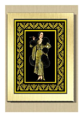 Vintage Lady 6 Quick Card by Frances Dent