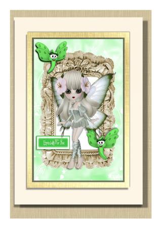 Little Faerie with Cheeky Butterflies by Frances Dent