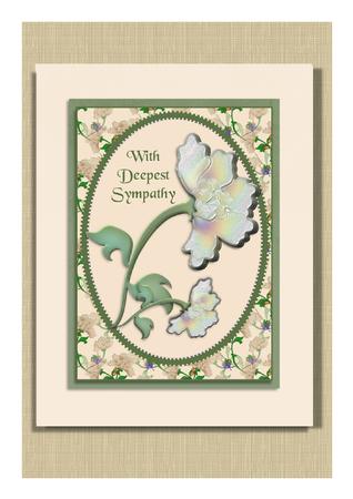 Cream Flowers in Oval Sympathy by Frances Dent
