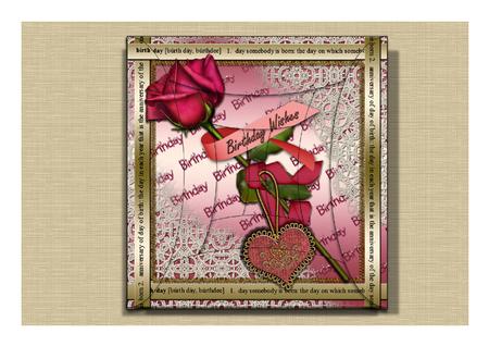 Pink Metallic Birthday Rose 8in Round Spiral Edge Kit by Frances Dent