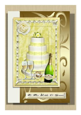 Champers & Wedding Cake Pyramids by Frances Dent