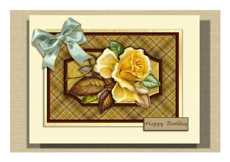 Yellow Rose Quick Card by Frances Dent