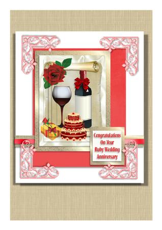 Champagne & Cake, with Red Rose Pyramids by Frances Dent