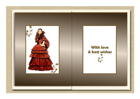 Vintage Lady Insert by Frances Dent