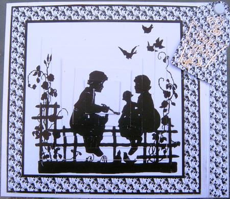 Children on Fence by Frances Dent