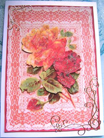 Roses Card Front by Frances Dent