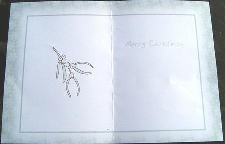 Mistletoe Xmas Insert by Frances Dent
