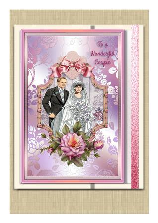 A4 Flower Framed Card Front by Frances Dent