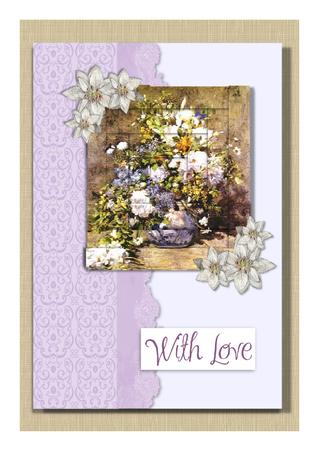 Purple Patterned Background by Frances Dent