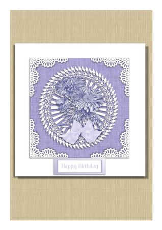 Shabby Summertime Soft Blue 'linen Embossed' Backing Paper by Frances Dent