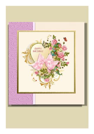 Shabby Summertime 'swirls Embossed' Backing Paper by Frances Dent