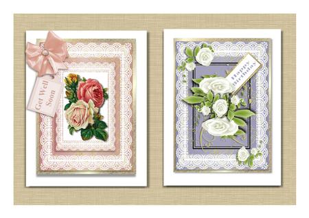 Lace Card Bases - Swirls 3 by Frances Dent