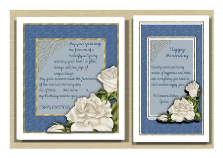 2 Blank Card Fronts by Frances Dent